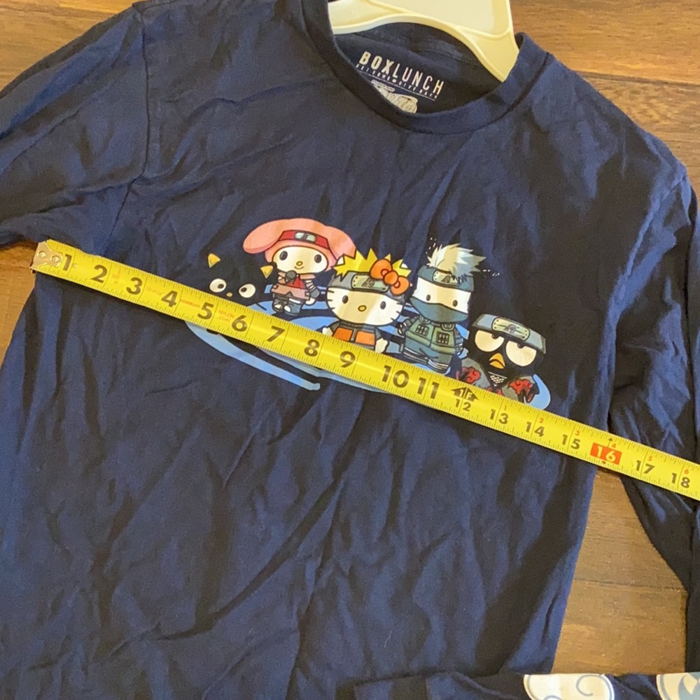 Boxlunch Hello Kitty LONG SLEEVE TEE SHIRT NARUTO SHIPPUDEN SZ S - Picture 8 of 9